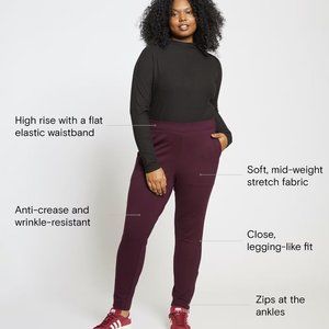 Universal Standard Moro Pocket Signature Ponte Pants in Plum